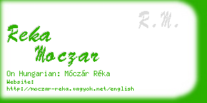 reka moczar business card