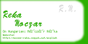 reka moczar business card